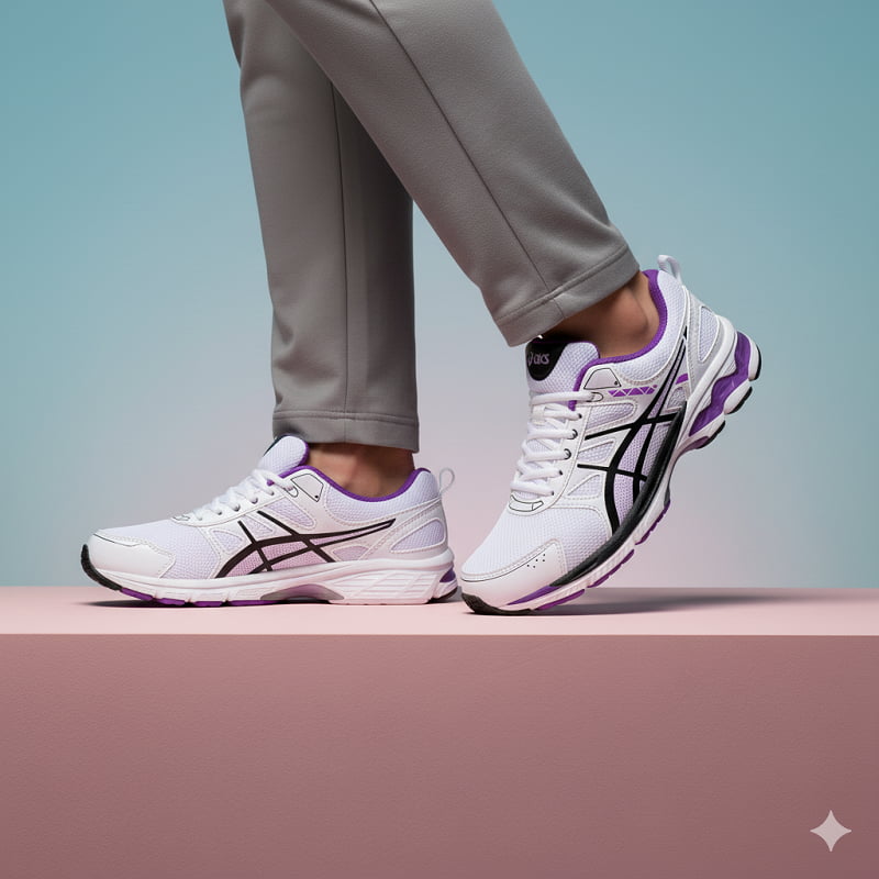 کفش ورزشی مردانه سفید بنفش مدلRadman