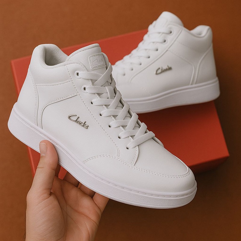 نیم بوت بندی مردانه clarks-سفید